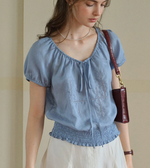 Lyra Round Neck Embroidery Blouse