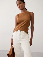 Pointelle Ribbed Boatneck Top