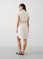Linen-Blend Knee-Length Shirtdress