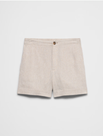Linen-Blend High-Rise Short