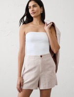 Linen-Blend High-Rise Short