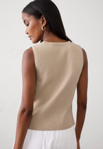 V Neck Button Sweater Vest
