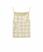 Checkered Knit Camisole top