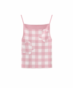 Checkered Knit Camisole top