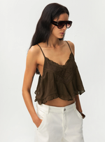 Lyocell Lace Ruffled Camisole
