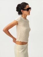 Gingham Print Ruffle-Edge Top