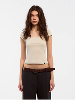 Modal Square Neck Short-sleeved T-shirt