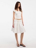 Modal Square Neck Short-sleeved T-shirt