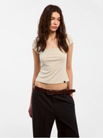 Modal Square Neck Short-sleeved T-shirt
