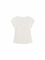 Modal Square Neck Short-sleeved T-shirt