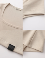 Modal Square Neck Short-sleeved T-shirt