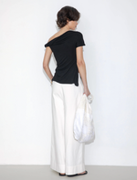 Slim-Fit One-Shoulder T-Shirt