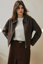 Emmette Cropped Suede Jacket