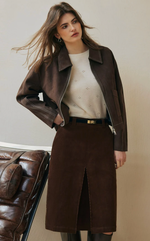 Emmette Cropped Suede Jacket