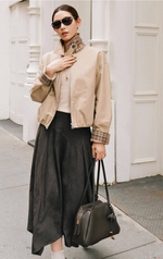 Anora Cropped Bomber Cotton Jacket