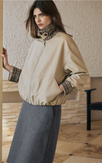 Anora Cropped Bomber Cotton Jacket