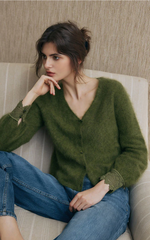 Murphy Brushed Merino Wool Cardigan