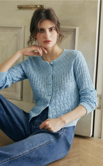 Hannah Cashmere Cotton Blend Cardigan