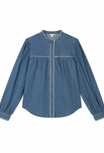 Benj Embroidered Denim Blouse