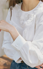 Julian Appliqué Cotton Blouse
