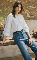 Julian Appliqué Cotton Blouse