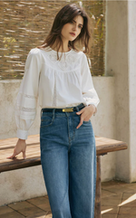 Julian Appliqué Cotton Blouse