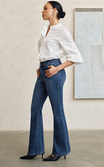Asher Mid-Rise Flared Jeans