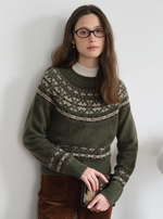 Chiara Fair Isle 100% Wool Sweater