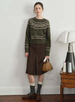 Chiara Fair Isle 100% Wool Sweater