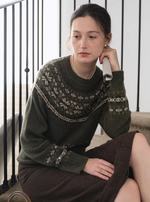 Chiara Fair Isle 100% Wool Sweater