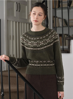 Chiara Fair Isle 100% Wool Sweater