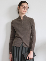 Berta 100% Wool V-Neck Button Sweater