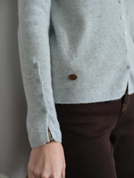 Berta 100% Wool V-Neck Button Sweater