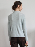 Berta 100% Wool V-Neck Button Sweater
