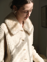 Neve Toggle-Front Cable Knit Cardigan