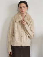 Neve Toggle-Front Cable Knit Cardigan