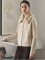 Neve Toggle-Front Cable Knit Cardigan