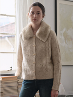 Neve Toggle-Front Cable Knit Cardigan