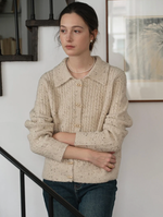 Neve Toggle-Front Cable Knit Cardigan