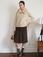 Neve Toggle-Front Cable Knit Cardigan
