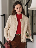 Neve Toggle-Front Cable Knit Cardigan