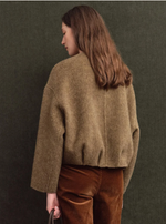 Regine Ball-Button Collarless Cropped Jacket