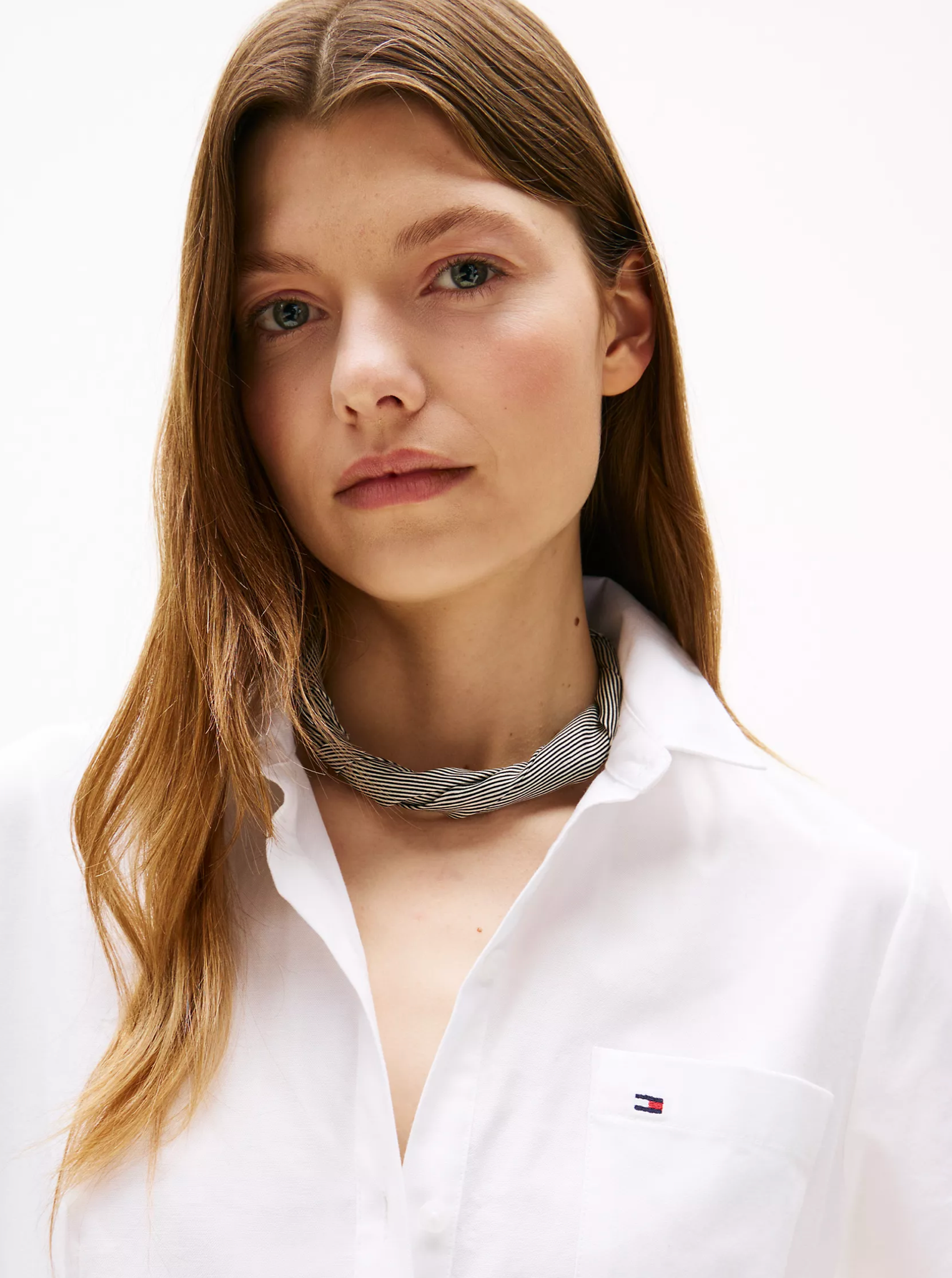 Short-Sleeve Belted Oxford Shirtdress