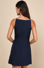 Chic Ease Blue Sleeveless Mini Dress