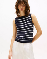 Stripe Boatneck Sweater Tank