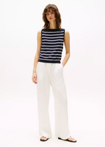 Stripe Boatneck Sweater Tank