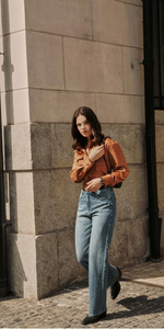 Cayden Mid Rise Straight Leg Jeans