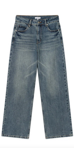 Cayden Mid Rise Straight Leg Jeans