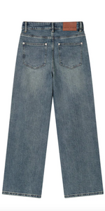 Cayden Mid Rise Straight Leg Jeans