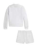 Girls' Mini Cable Terry Polo Shirt & Shorts Set